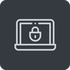 Icon Laptop mit Schlosssymbol