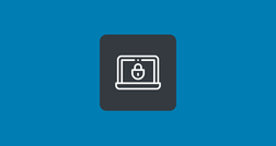 Icon Laptop mit Schlosssymbol
