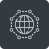 Icon Welt mit Netzwerkverbindung