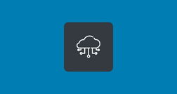 Icon Wolke mit Netzwerkverbindungen